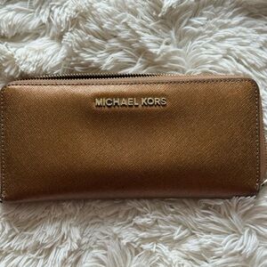 Michael Kors Metallic Gold Clutch
